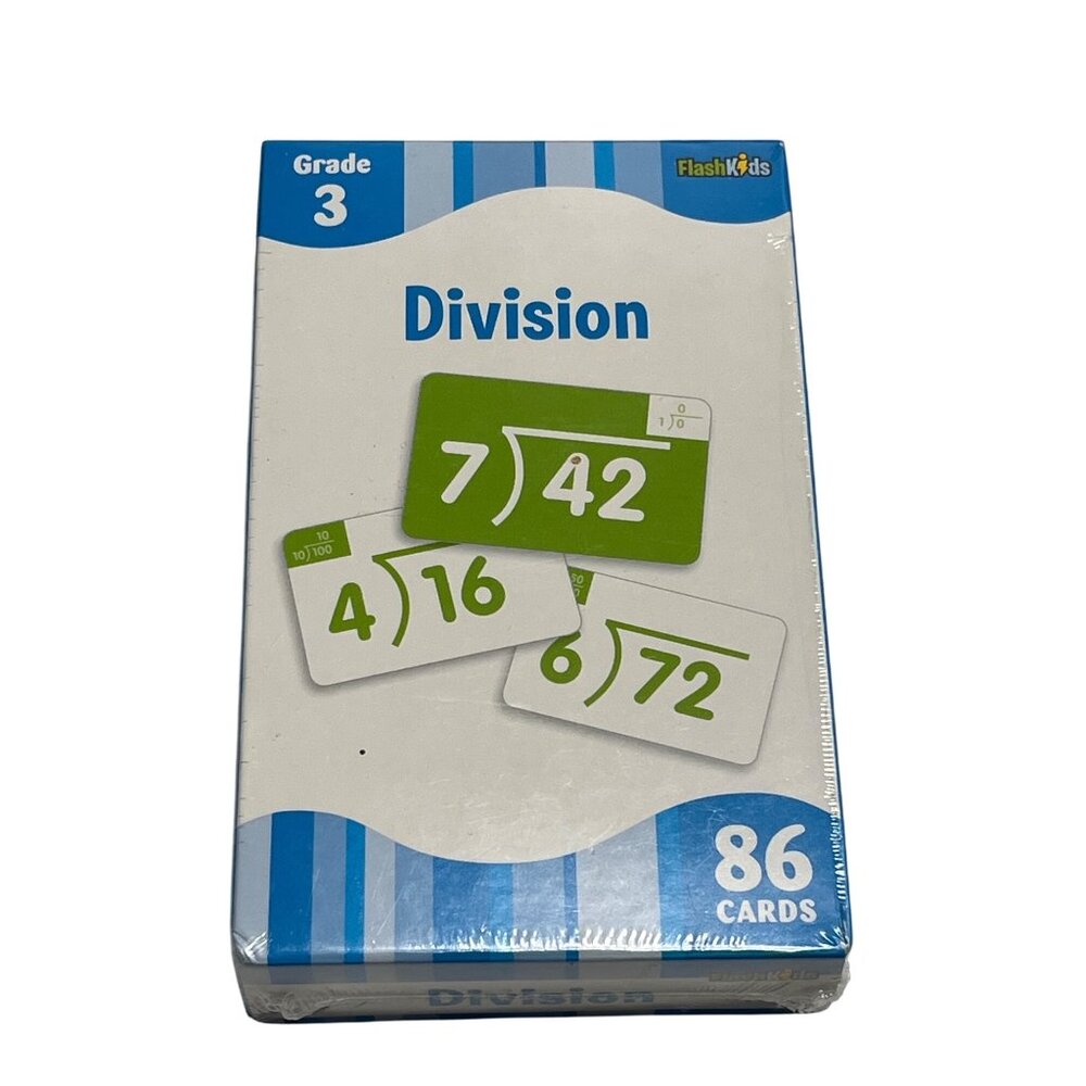 Grade 3 Division Flashcards By FlashKids 86 Cards Math Practice & Activities 1t